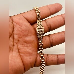 Gold plated bracelet for women San Jude Tadeo design